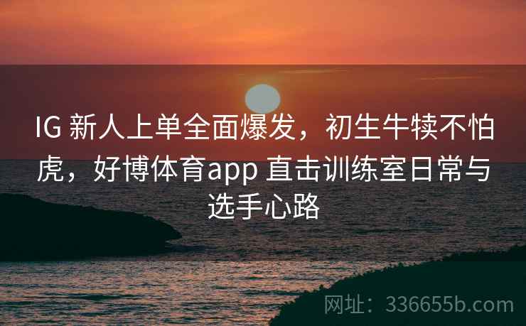 IG 新人上单全面爆发，初生牛犊不怕虎，好博体育app 直击训练室日常与选手心路